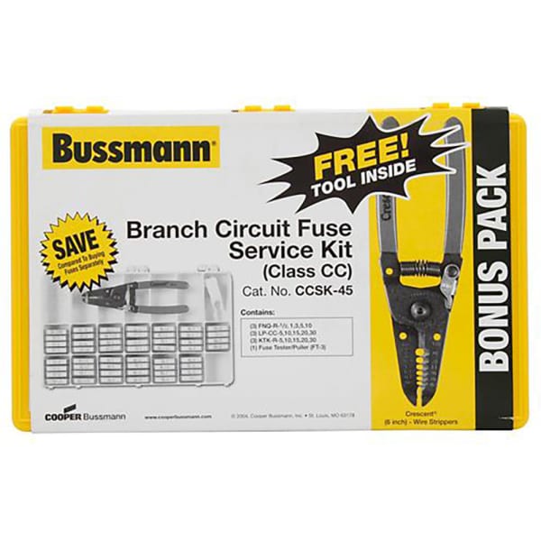 Bussmann by Eaton CCSK45 Fuse Kit, Midget and CC Class, 45 Fuses