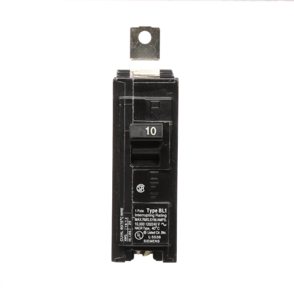 Siemens - B110 - Circuit Breaker Thermal/Magnetic Cur Rtg 10A 1 Pole ...