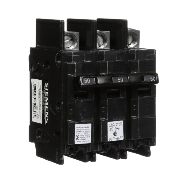 Siemens - BQ3B050L - BRKR BQ 3P 240V 50A 10K LUG - RS