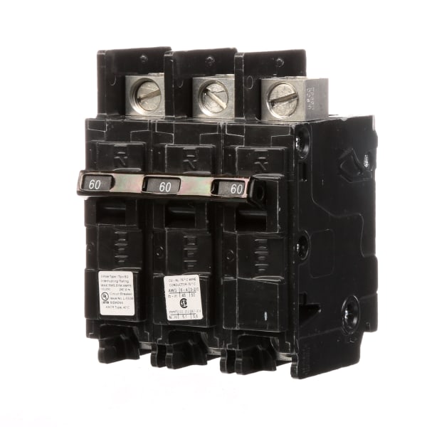 Siemens - BQ3B060L - BRKR BQ 3P 240V 60A 10K LUG - RS