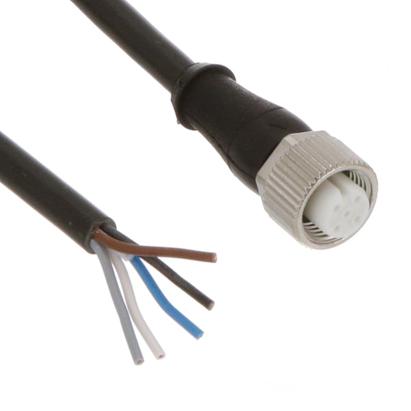 Leuze - KD U-M12-5A-V1-020 - Single Ended Cordset, M12 Female to ...