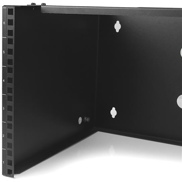 StarTech 6U 12in Deep Wall Mounting Bracket for Patch Panel (wallmount6), Black