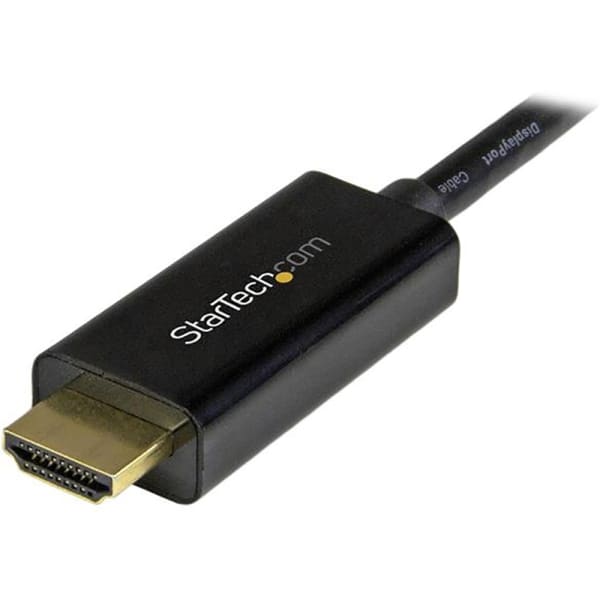  StarTech.com 6ft (2m) DisplayPort to HDMI Cable - 4K 30Hz -  DisplayPort to HDMI Adapter Cable - DP 1.2 to HDMI Monitor Cable Converter  - Latching DP Connector - Passive DP