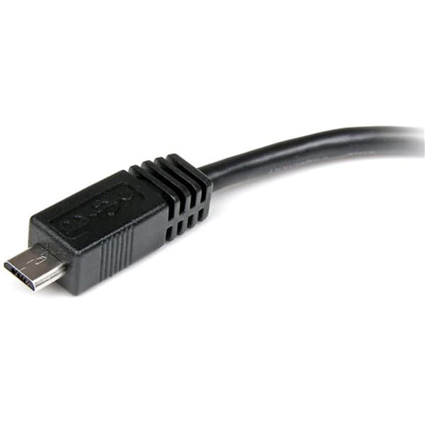 StarTech.com 0.5m 20in Micro-USB Extension Cable - M/F - Micro USB Male to  Micro USB Female Cable (USBUBEXT50CM), Black