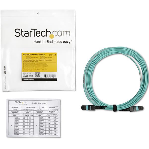 StarTech.com 5m (15ft) LC/UPC to LC/UPC OM4 Multimode Fiber Optic