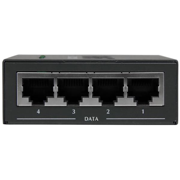 StarTech.com 4 Port Gigabit Midspan - PoE+ Injector - 802.3at and 802.3af - Wall-Mountable Power Over Ethernet Midspan POEINJ4G