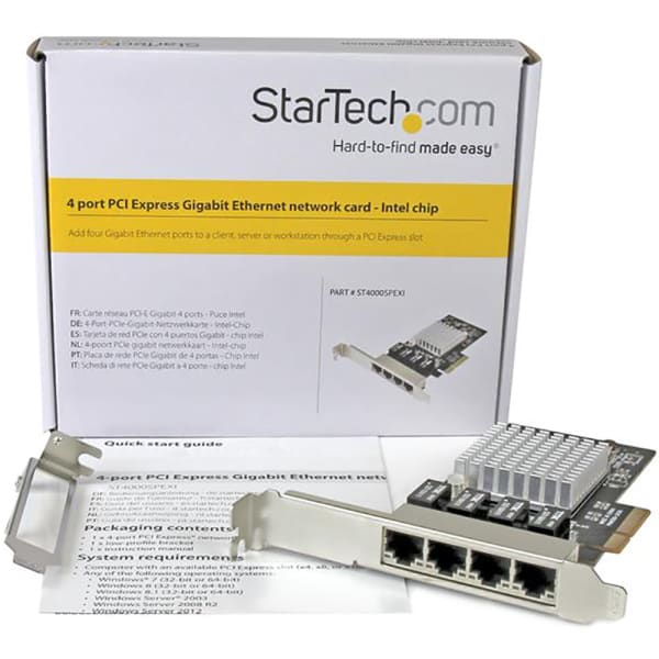 StarTech.com - ST4000SPEXI - 4-Port Gigabit Ethernet Network Card