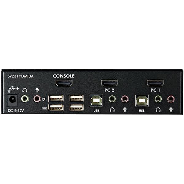 StarTech.com - SV231HDMIUA - 2-Port USB HDMI KVM Switch with Audio & USB 2.0 Hub