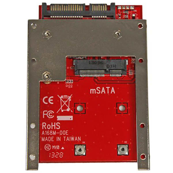 StarTech.com 2.5in SATA to Mini SATA SSD Adapter Enclosure - Mini PCIe ssd  Adapter - SATA to mSATA - Mini PCIe SATA (SAT2MSAT25)