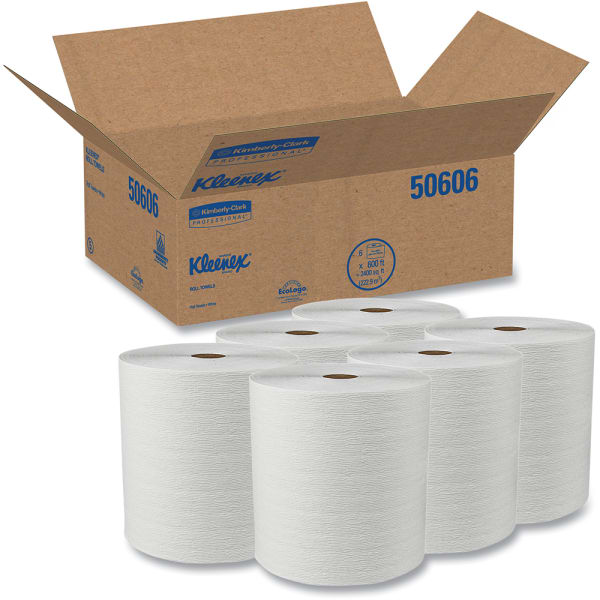 Kimberly-Clark Professional - 50606 - Kleenex 600 ft White Hard Roll ...