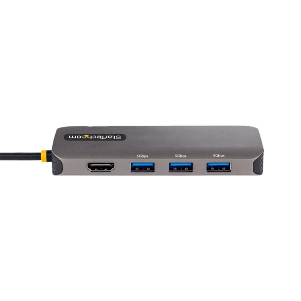  StarTech.com USB C Multiport Adapter - USB-C to HDMI or Mini  DisplayPort 4K 60Hz, 100W Power Delivery Pass-Through, 4-Port 10Gbps USB  Hub - USB Type-C Mini Dock - w/ 12 Attached