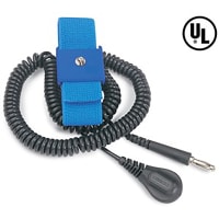 SCS ECWS61M-1 Anti Static Wrist Strap, Adjustable, 6ft Cord, Blue, Stud