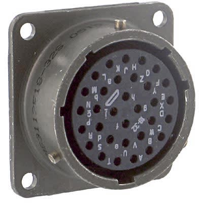 Amphenol Industrial - MS3112E18-32S - Connector, Box Mount, 18, 0.825 ...