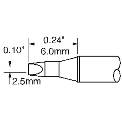 OK INTERNATIONAL METCAL - STTC-136P - 2.5 mm 30deg Straight Chisel ...