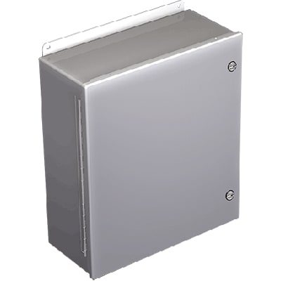 nVent HOFFMAN - A1212CHFL - Junction Box,Panel Mount,Steel,Gray,12x12x6 ...