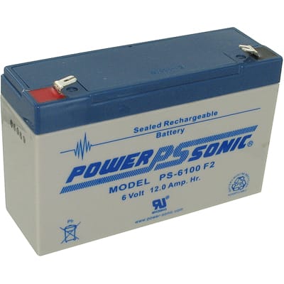 Power Sonic - PS-6100-F2 - Battery,Rechargeable,Rectangular,Lead Acid ...