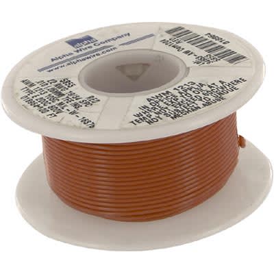 Alpha Wire - 5855 RD005 - Hook-Up Wire, Copper, 22 AWG, 19x34, Red TFE ...