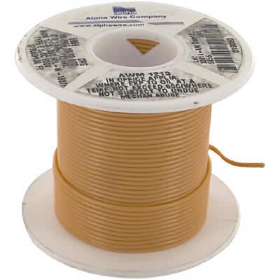 Alpha Wire - 5856 OR005 - Hook-Up Wire, Copper, 20 AWG, 19x32, Orange ...