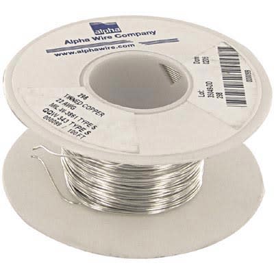 Alpha Wire - 298 SV005 - Hook-Up Wire, Bus Bar, 22 AWG, 0.025 in., 640 ...