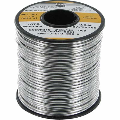 Kester Solder - 24-6040-0061 - Wire, Solder, Sn60Pb40, 0.062 in., Flux ...