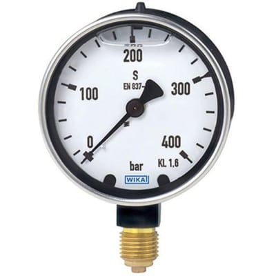 Positive on sale pressure gauge