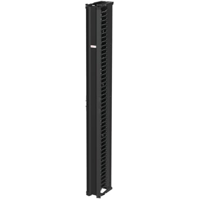 Organizador Vertical Cabletek Sencillo Solo Frontal Para Rack Abierto De 45 Unidades 6 In De Ancho Color Negro DV6S7 - HOFFMAN