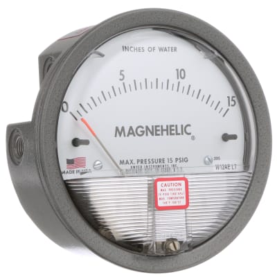 Pressure gauge inches of water discount