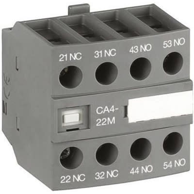 ABB - CA4-31M - Front Mount Auxiliary Contact with Screw Terminal, 3NO ...