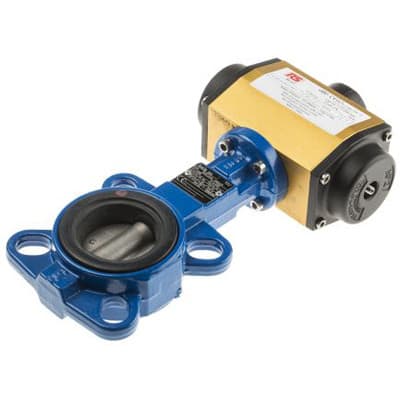 RS PRO - 7998793 - RS Double Acting Pneumatic Actuated Butterfly Valve ...