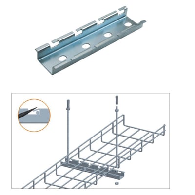 Quest Cable Tray Ceiling Hanging Bar, Zinc CT0010-08-03