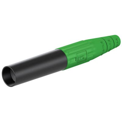 Staubli - 15.0017-25 - 6mm multilam socket,10mm2 cable,green - RS