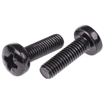 RS PRO - 4831066 - Black Zinc Passivated Steel Pan Head Machine Screws ...