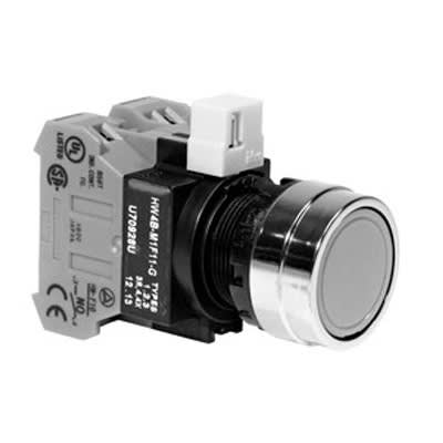 IDEC Corporation - HW4B-A1F01-Y - Pushbutton; HW Series; Metal Bezel ...