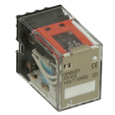 Omron Automation - MY4N DC100/110 (S) - Ice cube relay, 4PDT, 100/110 VDC  coil voltage, 5 A contact rating - RS