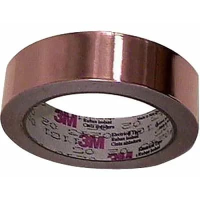3M - 1182-3/4X18YD - Tape, Shielding, Copper Foil, Conductive Acrylic,  0.75 In., 18 Yds, 3.5 mils - RS