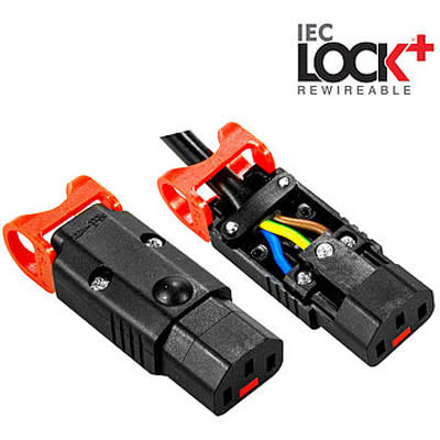 Schaffner - IL13+ REWIREABLE IEC LOCK - IEC C13 Rewireable Connector ...