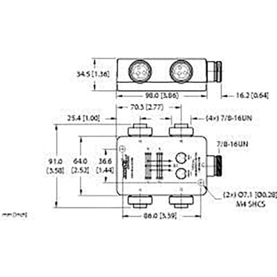 Turck - 4 RKF 30-B1131/S651 - 4 Port Junction Box;Parallel Wiring; 4 ...
