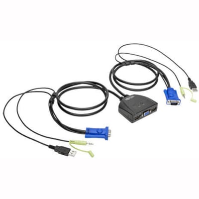 Tripp Lite - B032-VUA2 - Tripp Lite 2-Port USB/VGA Cable KVM Switch W ...