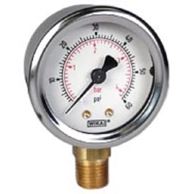 Wika Instruments - 4311922 - Pressure Gauge,60psi,0-4bar,lower Mount1 ...