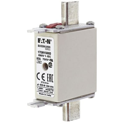 Bussmann by Eaton - 170M1566D - FUSE 80A 690V aR DIN 000 HSDNH - RS