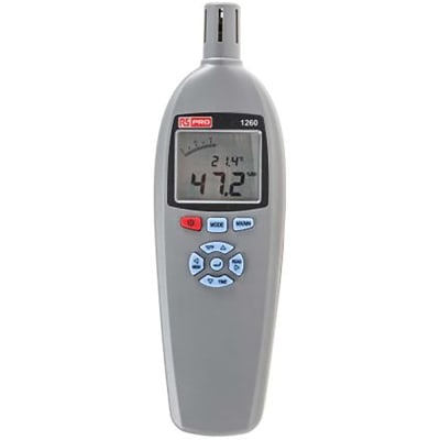 RS PRO - 1232210 - Thermohygrometer Handheld Dual LCD DIsplay 200h ...