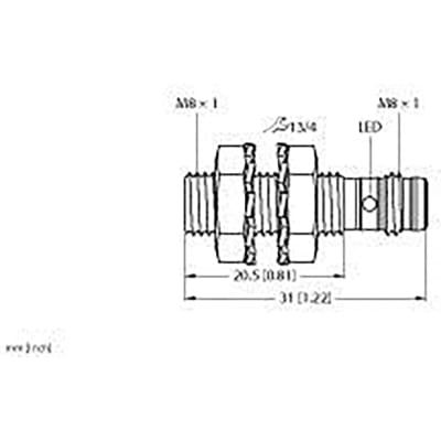 Turck - BI2-EG08K-RP6X-V1131 - Inductive Prox Sensor,8mm Cylindrical ...