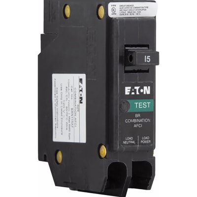 Eaton - Cutler Hammer - BRN115AF - BR COMBO AFCI, 1P, 15A, 10KAIC ...