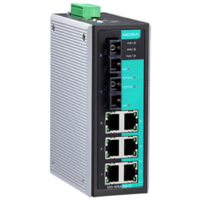 Moxa - EDS-408A-MM-SC - Ethernet Switch, 8 Port, Managed, 2 Multi-Mode ...