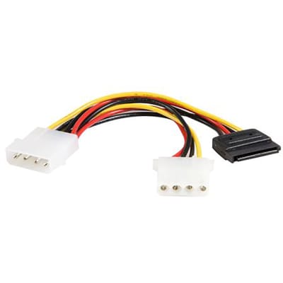 Startech.com - Pyo1lp4sata - 6in Lp4 To Lp4 Sata Power Y Cable Adapter 