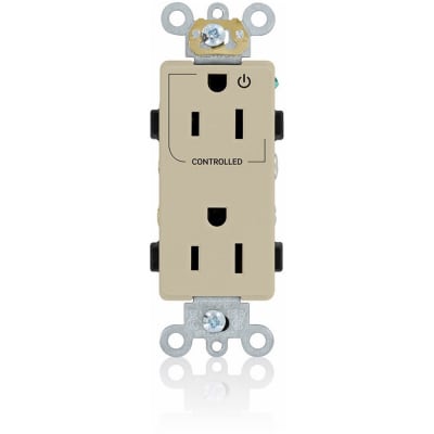 Leviton - 16252-1PI - IV DEC REC SPLIT W/1PLUG CTRL - RS