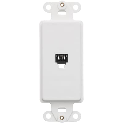 Leviton - 40649-W - Decora Insert W/ 6P4C Jack Wh - RS