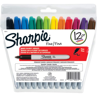 Dymo Sharpie Fine Tip Red Markers 12 Pack 