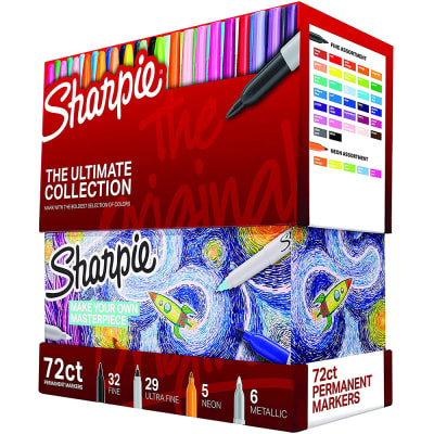 Sharpie Retractable Permanent Markers, Fine Point, Assorted Colors