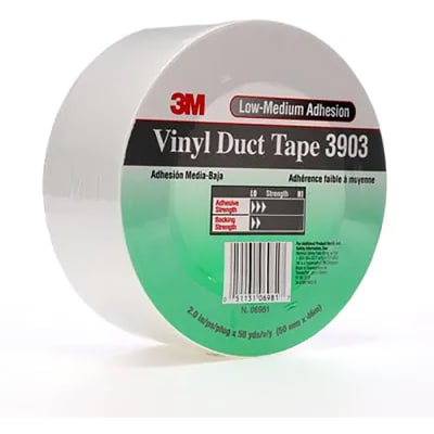 3M 471 White Vinyl Tape, 1/4 x 36 yds., 5.2 Mil Thick